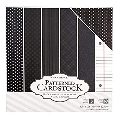 BLACK -CARDSTOCK PATRN PK12 - Core'dinations