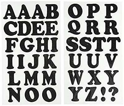 BLACK -IRON-ON LETTERS 1.5" - EK Success