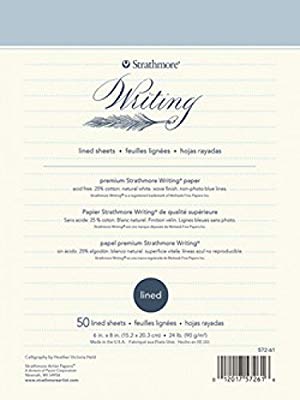 LN 50SHEET-WRITING PAD 8.5"X11" - Strathmore