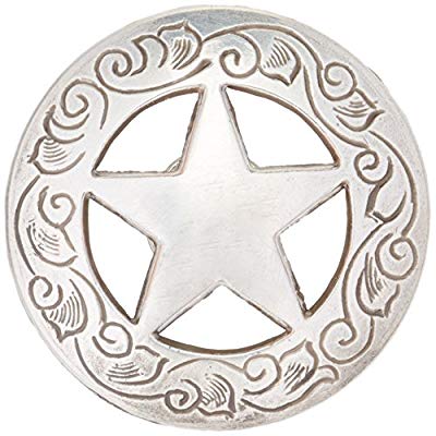 SILVER -TEXAS STAR CONCHO - Tandy Leather Factory - SnR Star